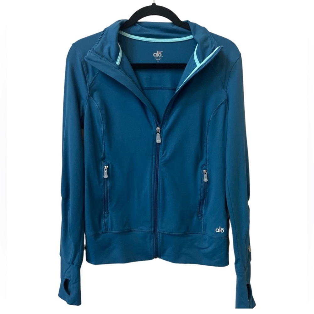 Size Small ALO Yoga Blue Full Zip Jacket